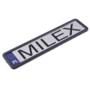 Рамка номера+сітка (1шт) нержавіюча сталь чорна матова «Milex» RT-25352 (30шт/ящ)