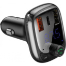 FM-трансмиттер Baseus T typed S-13 Wireless MP3 Car Charger (PPS Quick Charger-EU) Black (Код товара:21072)