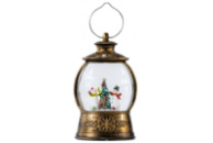 Новорічний сніжний світильник-декор «Ліхтар» (XHF-8005) (14.5*9*24см) (LED, 5 різдв. мелод., USB, Батарейки: AA*3)