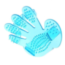 Силіконова рукавичка щітка для вичісування тварин Pet Wash Brush, синя