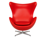 Крісло Егг екошкіра червона