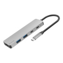 USB HUB Proove Iron Link 5 in 1 (2*Type-C + 2*USB3.0 + HDMI) Silver (HBIL00222024) (Код товару:39817)