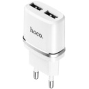 Мережевий зарядний пристрій Hoco C12 2.4A/2 White (Код товару:10225)