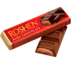 Батончик Dark Chocolate з чорного шоколаду з помадно-шоколадною начинкою, 43г. Roshen