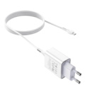 Набор СЗУ 110-240V HOCO C81A 1xUSB+ кабель Micro, 2.1A, кабель 1м, White, Blister
