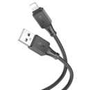 Кабель Hoco X101 Silicone, Lightning-USB, 2.4А, длина 1м, Black, BOX