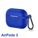 Чехол силиконовый HOCO для Apple AirPods 3 с карабином чехол для наушников Синий