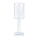 Подсвечник декоративный стеклянный 20 см на одну большую свечу HP36559S