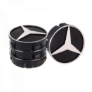 Заглушка колісного диска Mersedes 60x55 чорний ABS пластик (4шт.) 50942 (50942)