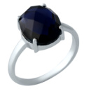 Серебряное кольцо CatalogSilver с сапфиром nano 4.05ct, вес изделия 2,66 гр (1959305) 19 размер