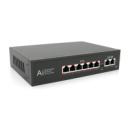 POE коммутатор Merlion 6 POE 10/100  + 2 RJ45 10/100 встроенный блок питания 52V 1.45A