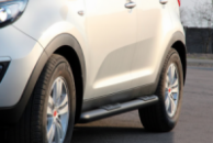 Боковые трубы Black (2 шт., нержавейка) для Kia Sportage 2010-2015 гг