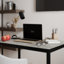 Письменный стол Art in Head Brevity Loft mid 900х750х670 Ателье светлый/Чёрный металл (TB02040000030)