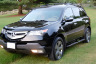 Боковые трубы Black (2 шт, нержавейка) для Acura MDX 2007-2013 гг