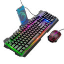 Комплект клавиатура и мышь Hoco DI16 (ENG/ РУС) с RGB подсветкой black