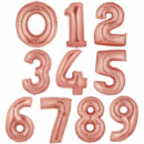 цифры цвета розовое золото от 1-9 и 0 (80 см)