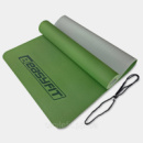Килимок для йоги та фітнесу EasyFit TPE+TC 6мм двошаровий зелений-сірий