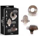 Секс набір із 3 предметів Teasers Ring Kit - Gray від Chisa (віброкільце, вібратор на палець і язик)