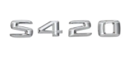 Напис на багажник, емблема Mercedes S420