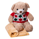 Мягкая игрушка-подушка с пледом внутри Медведь 110×150 (см) 3 в 1 Бежевый Colorful Home 7146R