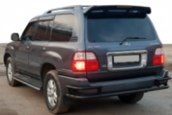 Задняя защита AK009-15 Черный (нерж. сталь) для Lexus LX470 1998-2007 гг
