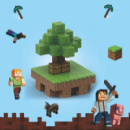 Магнитный конструктор Minecraft RESTEQ — 64 детали + 2 фигурки, магнитные кубики 2×2 см, развивающий набор для детей, стиль