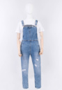 Жіночий синій джинсовий комбінезон