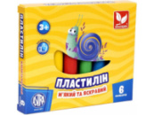 Пластилін Школярик круглий 78гр. 6 кол.
