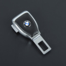 Заглушка ременя безпеки метал «BMW» (1шт) цинк.сплав + шкіра + вхід під ремінь «FLY» (№5)