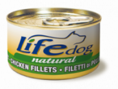 Консерва для собак класса холистик LifeDog chicken fillets 90g,ЛайфКет 90гр Куриное филе