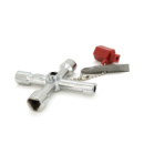 Ключ универсальный для електро и телекоммуникационных шкафов (квадрат 6-8 мм, треугольник 10 мм, колесо с крылышками 6мм, бита +,-  )