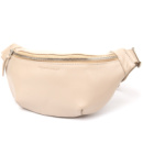 Практична шкіряна сумка на пояс 711357 Бежевий