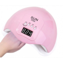 УФ лампа для гель-лака SUN Five LED UV Lamp 48 W для полимеризации, наращивания ногтей USB Розовая