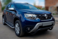 Кенгурятник WT007 Black (нерж.) для Renault Duster 2018-2024 гг