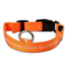 Ремешок регулируемый для собак светящийся 9394 M оранжевый