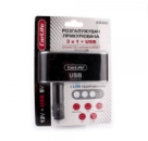 Прикурювач-трійник з USB «Carlife»CS302« (100 шт.)
