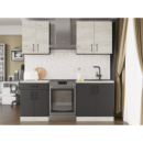 Кухня модульна Эверест Оптима набор №2 Дуб крафт белый+Антрацит 2 м (без столешницы) (DTM-5694)