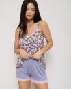 Віскозний комплект з шортами - метелики та квіти   р. S, M, L, XL