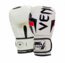Перчатки боксерские кожаные VENUM Challenger бело-черные 10,12 oz