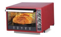 Міні-електродухівка HARLEM HAF-320 36 л чорний та бордо