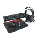Набор 4 в 1 XSTRIKE XS-2030, Наушники+ клавиатура+ мышка+ коврик, Black, Box