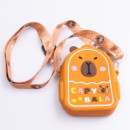 Детская силиконовая сумка Капибара 12×10×3 (см) через плечо Коричневый HP-55-2BR