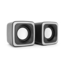 Колонки 2.0 JEDEL S-575 USB+3.5mm, 2x3W, 30Hz-16KHz, с LED подсветкой, 72х73х65 мм, Black, BOX