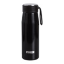 Термос бутылка из нержавеющей стали черная Noveen TB220 390 мл