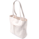 Містка сумка-шоппер з натуральної шкіри 722843 Бежева