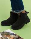 Чоловічі зимові чорні черевики