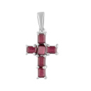 Серебряный крестик CatalogSilver с рубином 1.855ct (2092582)