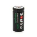 Аккумулятор Soshine 16340/CR123 Li-Ion, 700mAh, 1A, 4.2/3.7/2.5V, Button Top, Black