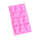 Форма силиконовая для выпечки Мишки 6946 21.5х12х2 см розовая