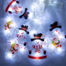 LED гирлянда бахрома Фигурки 3D снеговика и снежинки Холодный Белый 3.2 м светодиодная гирлянда